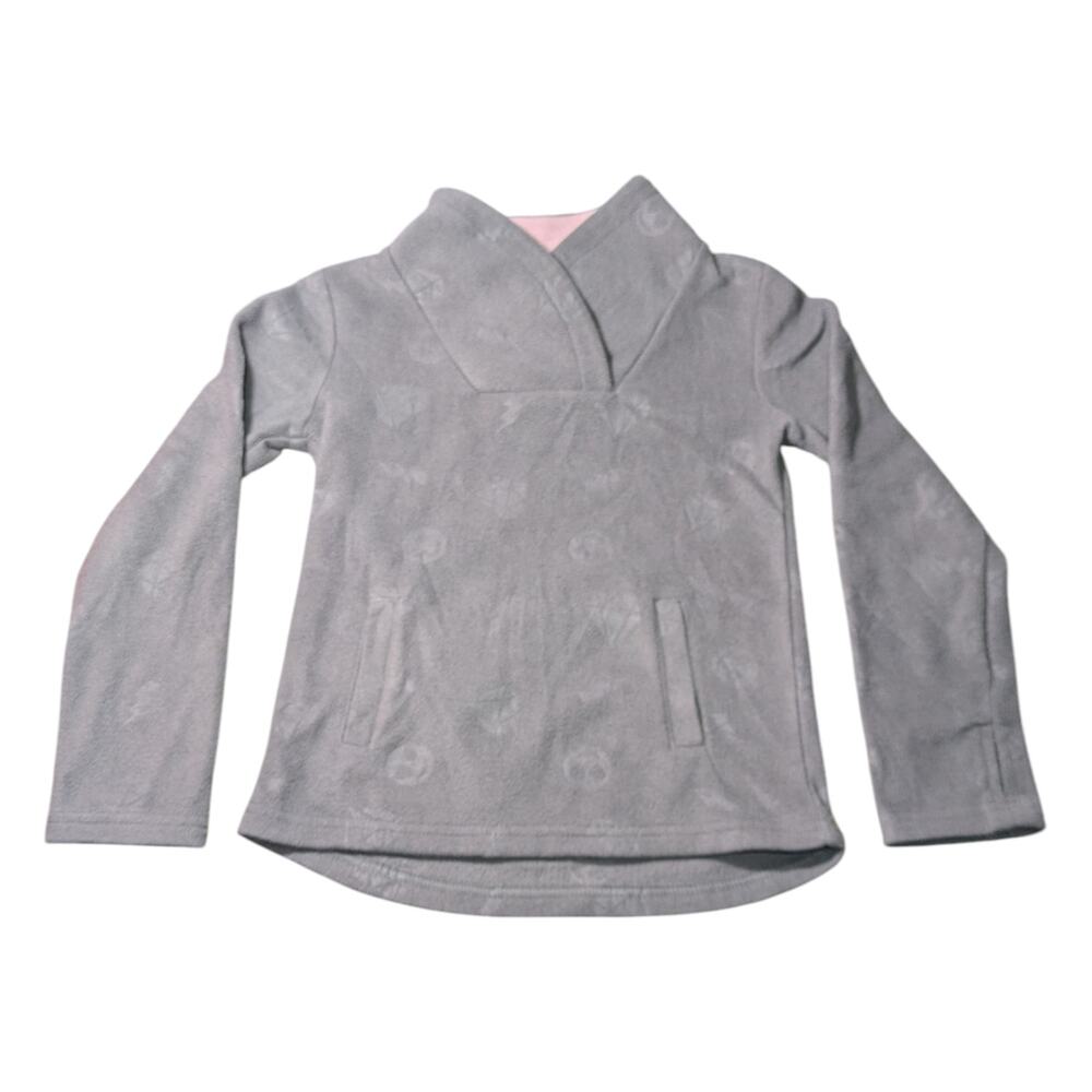 Athletic Works Grey And Pink Sweat Shirt Smiley Face Diamond Design Size XS 4-5